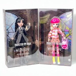 Monster High x Wednesday Addams & Enid Sinclair Doll Set Mattel HXJ04 HXJ05 NIB